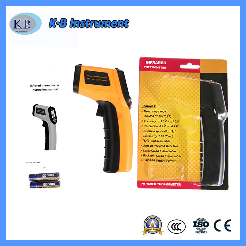 Nem kontakt ipari digitális hőmérséklet-mérő eszköz Lézer LCD kijelző Digitális hőmérő GM320 infravörös hőmérő